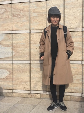「アイテム（その他アウター、ベージュ系）」を使った、TESCOさん（レディース・157cm）の冬コーディネート
