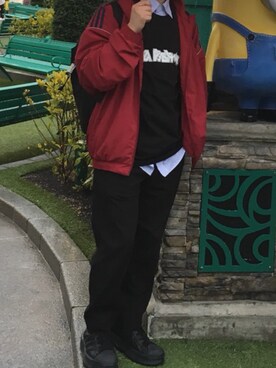 「Gosha Rubchinskiy（ゴーシャラブチンスキー）のアイテム（ブルゾン）」を使った、くさん（メンズ・163cm）の春コーディネート