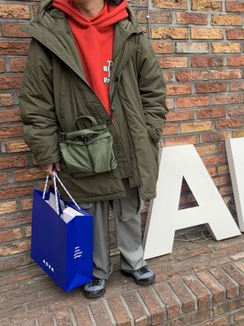 「ADER error（アーダーエラー）のアイテム（その他）」を使った、くさん（メンズ・163cm）の冬コーディネート