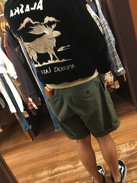 「東洋エンタープライズ（トーヨーエンタープライズ）のアイテム（スカジャン）」を使った、KENSEI  MIYASUさん（メンズ・170cm）の春コーディネート