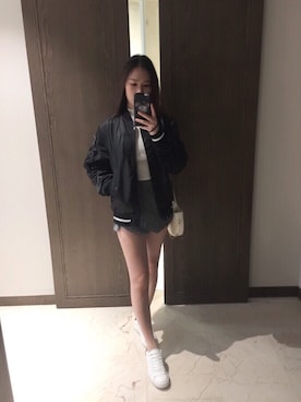 「:CHOCOOLATEのアイテム（ジャケット/アウター）」を使った、Momo さん（レディース・158cm）の冬コーディネート