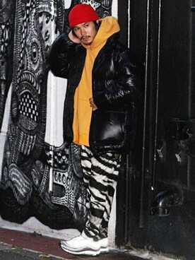 「BEAMS（ビームス）のアイテム（ダウンジャケット/コート）」を使った、BEAMS MENさん（メンズ・178cm）の冬コーディネート