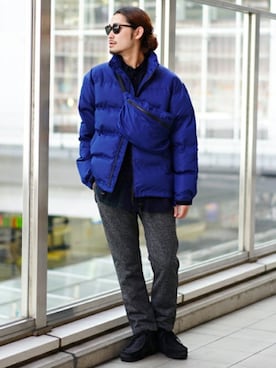 「BEAMS（ビームス）のアイテム（ブルゾン）」を使った、BEAMS MENさん（メンズ・180cm）の冬コーディネート