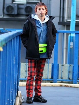 「WILD THINGS（ワイルドシングス）のアイテム」を使った、BEAMS MENさん（メンズ・166cm）の冬コーディネート