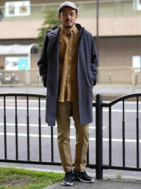「BEAMS（ビームス）のアイテム（その他アウター）」を使った、BEAMS MENさん（メンズ・182cm）の冬コーディネート