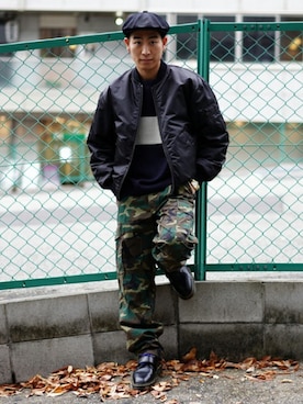 「UK」｜「アイテム（ジャケット/アウター）」を使った、BEAMS MENさん（メンズ・170cm）の冬コーディネート