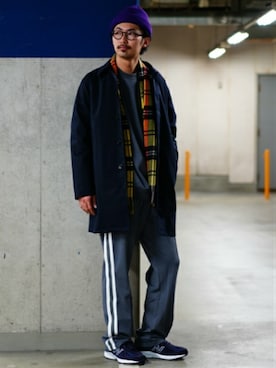 「BEAMS（ビームス）のアイテム（スウェット）」を使った、BEAMS MENさん（メンズ・183cm）の冬コーディネート