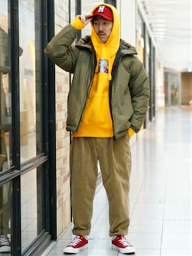 「BEAMS T（ビームスティー）のアイテム」を使った、BEAMS MENさん（メンズ・176cm）の冬コーディネート