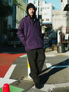 「SIERRA DESIGNS（シェラデザイン）のアイテム（その他アウター）」を使った、BEAMS MENさん（メンズ・169cm）の冬コーディネート