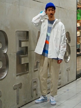 「BEAMS PLUS（ビームスプラス）のアイテム（パンツ）」を使った、BEAMS MENさん（メンズ・176cm）の冬コーディネート
