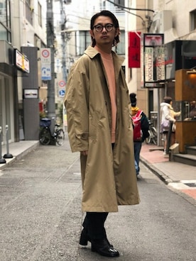 「BEAMS（ビームス）のアイテム（その他アウター）」を使った、BEAMS MENさん（メンズ・166cm）の冬コーディネート