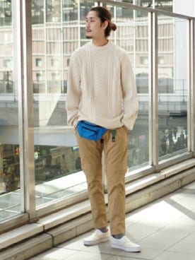 「BEAMS（ビームス）のアイテム（バッグ）」を使った、BEAMS MENさん（メンズ・180cm）の春コーディネート