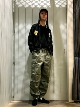 「BEAMS（ビームス）のアイテム（ブルゾン）」を使った、BEAMS MENさん（メンズ・178cm）の春コーディネート