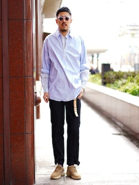 「BEAMS（ビームス）のアイテム（シューズ）」を使った、BEAMS MENさん（メンズ・182cm）の春コーディネート