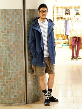 「orcival」｜「アイテム（ブルゾン）」を使った、BEAMS MENさん（メンズ・182cm）の春コーディネート