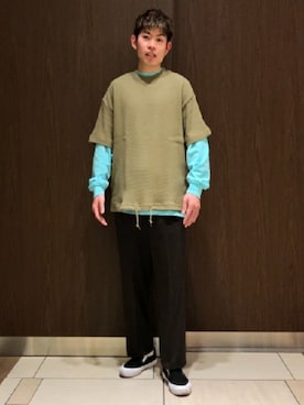 「BEAMS（ビームス）のアイテム（スウェット）」を使った、BEAMS MENさん（メンズ・166cm）の春コーディネート