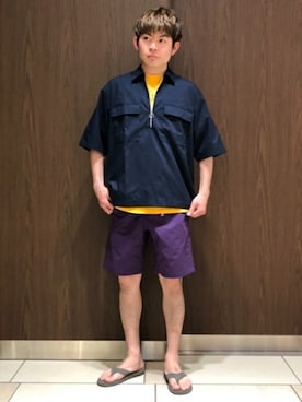 「ISLAND SLIPPER（アイランドスリッパ）のアイテム」を使った、BEAMS MENさん（メンズ・166cm）の夏コーディネート