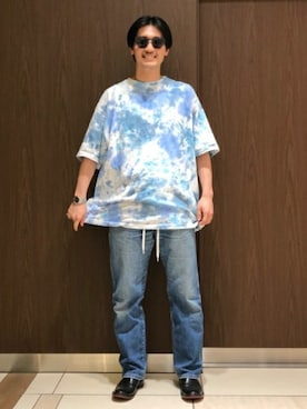 「BEAMS（ビームス）のアイテム（タンクトップ）」を使った、BEAMS MENさん（メンズ・175cm）の夏コーディネート