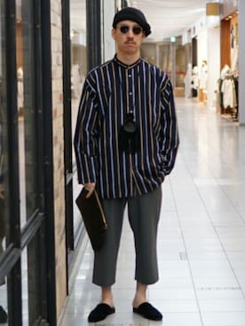 「BEAMS（ビームス）のアイテム（スラックス）」を使った、BEAMS MENさん（メンズ・176cm）の春コーディネート