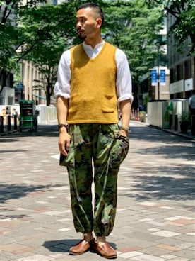 「BEAMS PLUS（ビームスプラス）のアイテム」を使った、BEAMS MENさん（メンズ・177cm）の夏コーディネート