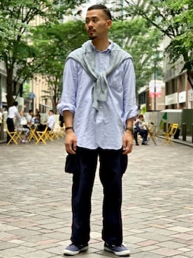 「BEAMS PLUS（ビームスプラス）のアイテム」を使った、BEAMS MENさん（メンズ・177cm）の夏コーディネート