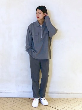 「BEAMS（ビームス）のアイテム（スラックス）」を使った、BEAMS MENさん（メンズ・169cm）の夏コーディネート