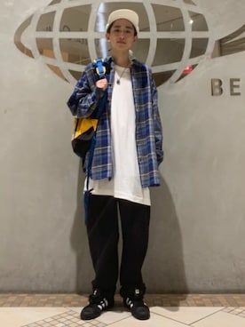 「GREGORY（グレゴリー）のアイテム」を使った、BEAMS MENさん（メンズ・172cm）の夏コーディネート