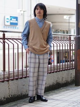 「BEAMS（ビームス）のアイテム（ブルゾン）」を使った、BEAMS MENさん（メンズ・166cm）の秋コーディネート