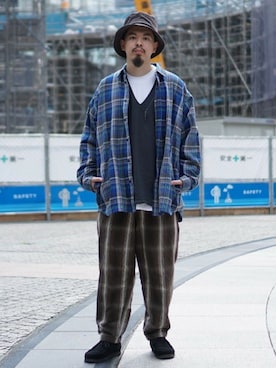 「BEAMS（ビームス）のアイテム（ハット）」を使った、BEAMS MENさん（メンズ・173cm）の秋コーディネート