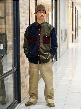 「BEAMS（ビームス）のアイテム（ハット）」を使った、BEAMS MENさん（メンズ・176cm）の秋コーディネート