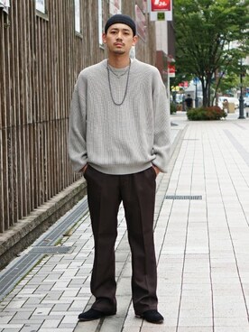 「CHAMULA（チャムラ）のアイテム」を使った、BEAMS MENさん（メンズ・175cm）の秋コーディネート