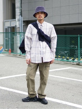 「BEAMS（ビームス）のアイテム（帽子）」を使った、BEAMS MENさん（メンズ・175cm）の秋コーディネート