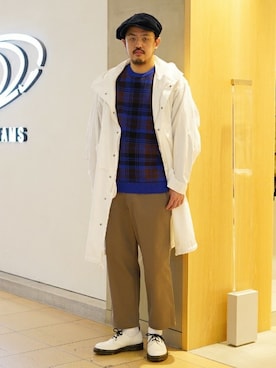 「BEAMS（ビームス）のアイテム（モッズコート）」を使った、BEAMS MENさん（メンズ・182cm）の秋コーディネート