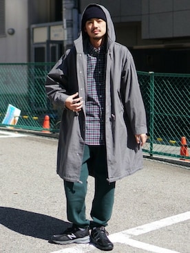 「BEAMS（ビームス）のアイテム（モッズコート）」を使った、BEAMS MENさん（メンズ・175cm）の秋コーディネート