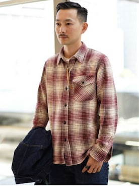 「BEAMS PLUS（ビームスプラス）のアイテム（トップス）」を使った、BEAMS MENさん（メンズ・171cm）の秋コーディネート