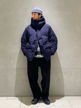 「BEAMS（ビームス）のアイテム（ダウンジャケット/コート）」を使った、BEAMS MENさん（メンズ・178cm）の秋コーディネート