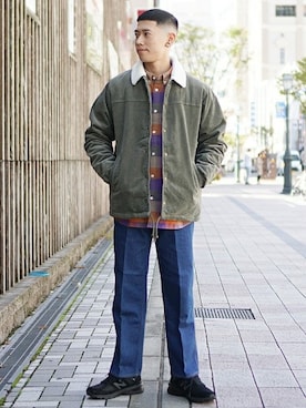 「BEAMS（ビームス）のアイテム（ブルゾン）」を使った、BEAMS MENさん（メンズ・171cm）の秋コーディネート