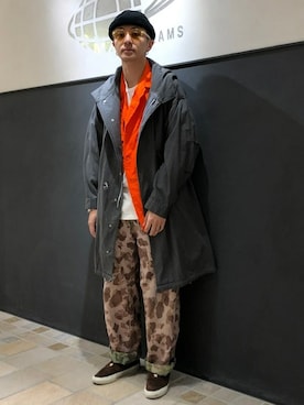 「BEAMS（ビームス）のアイテム（モッズコート）」を使った、BEAMS MENさん（メンズ・174cm）の冬コーディネート