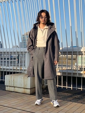 「BEAMS（ビームス）のアイテム（モッズコート）」を使った、BEAMS MENさん（メンズ・173cm）の冬コーディネート