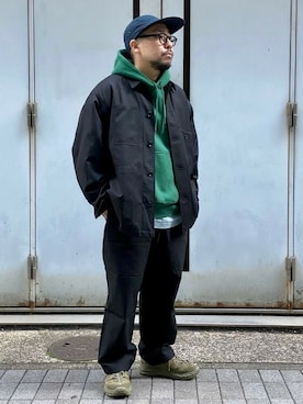 「BEAMS（ビームス）のアイテム（スラックス）」を使った、BEAMS MENさん（メンズ・163cm）の冬コーディネート