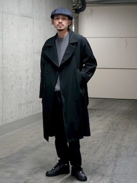 「BEAMS（ビームス）のアイテム（ハンチング/ベレー帽）」を使った、BEAMS MENさん（メンズ・175cm）の冬コーディネート