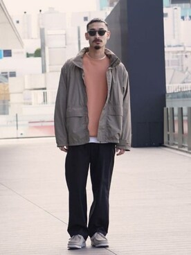 「BEAMS（ビームス）のアイテム（スラックス）」を使った、BEAMS MENさん（メンズ・169cm）の春コーディネート