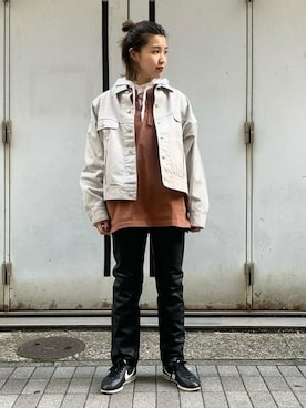 「BEAMS（ビームス）のアイテム（デニムジャケット）」を使った、BEAMS MENさん（レディース・165cm）の春コーディネート