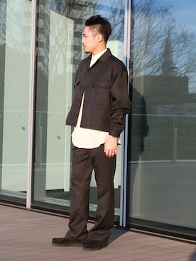 「BEAMS（ビームス）のアイテム（ブルゾン）」を使った、BEAMS MENさん（メンズ・178cm）の春コーディネート