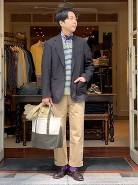 「ＩＶＹ」｜「アイテム（ジャケット/アウター）」を使った、BEAMS MENさん（メンズ・170cm）の春コーディネート