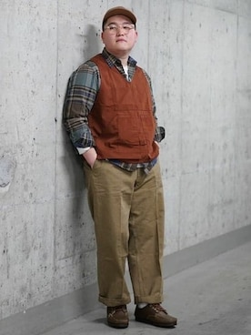 「BEAMS PLUS（ビームスプラス）のアイテム（パンツ）」を使った、BEAMS MENさん（メンズ・172cm）の春コーディネート