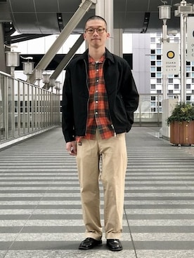 「ジップブルゾン」｜「アイテム（ブルゾン）」を使った、BEAMS MENさん（メンズ・168cm）の春コーディネート