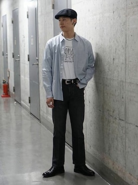 「BEAMS（ビームス）のアイテム（デニムパンツ）」を使った、BEAMS MENさん（メンズ・171cm）の春コーディネート