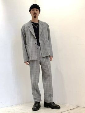 「BEAMS（ビームス）のアイテム（スラックス）」を使った、BEAMS MENさん（メンズ・169cm）の春コーディネート