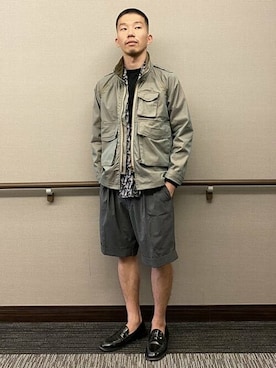 「BEAMS PLUS（ビームスプラス）のアイテム（パンツ）」を使った、BEAMS MENさん（メンズ・168cm）の春コーディネート